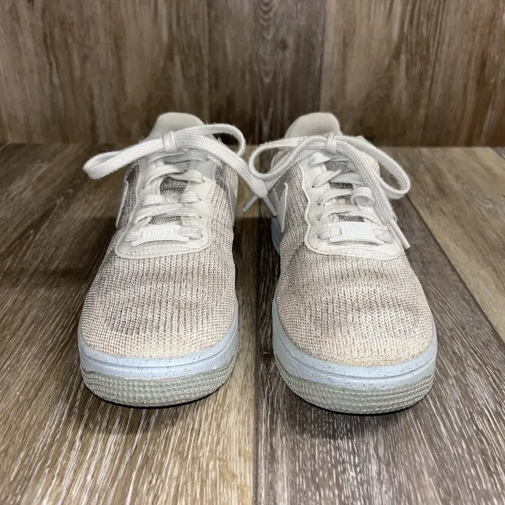 Nike Air Force 1 Youth Size 5.5Y Crater Flyknit Photon Dust Blue DH3375-101
